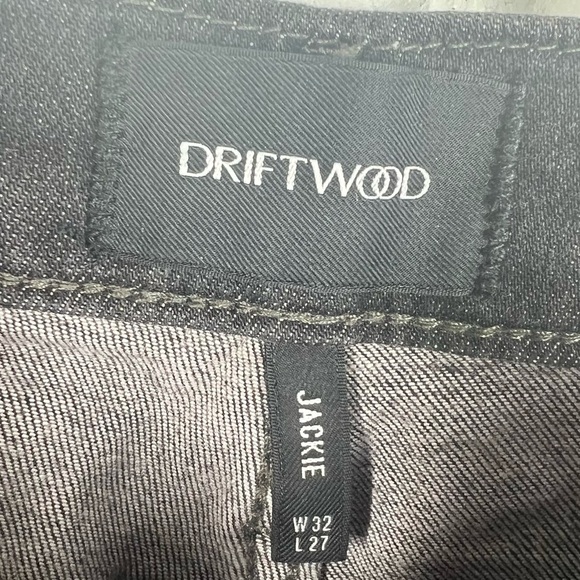 DRIFTWOOD Jackie Black Embroidered Hem Stretch Skinny Jeans Mid-Rise Size 32 - Picture 2 of 7